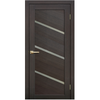 Дверь межкомнатная ламинированная Сибирь Профиль Lite doors L05 Венге, стекло белое матовое